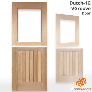 Dutch-1G-Vgroove Internal Door - Unglazed