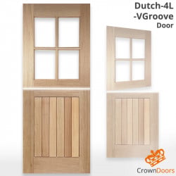 Dutch-4L-Vgroove Internal Door - Unglazed