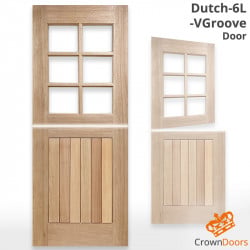Dutch-6L-VGroove Internal Door - Unglazed
