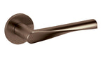 Bronze door handle on a white background