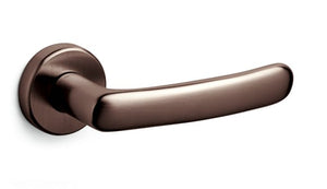 Bronze door handle on a white background