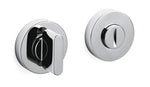Chrome door handles on a white background