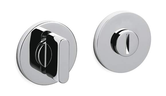 Chrome door handles on a white background