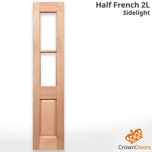 Half French 2L1P SL Entrance Door - Unglazed