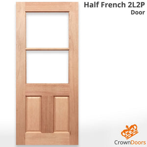 Half French 2L2P Entrance Door - Unglazed