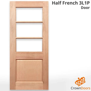 Half French 3L1P Entrance Door - Unglazed