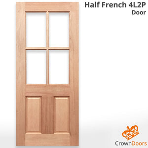 Half French 4L2P Entrance Door - Unglazed