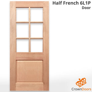 Half French 6L1P Internal Door - Unglazed