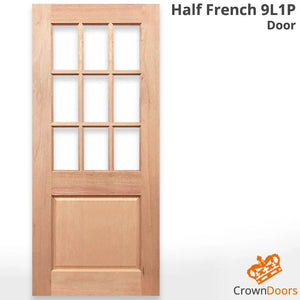 Half French 9L1P Internal Door - Unglazed