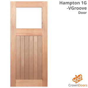 Hampton-1G-VGroove Entrance Door - Unglazed