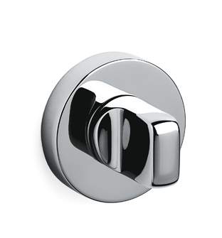 Chrome door handle on a white background