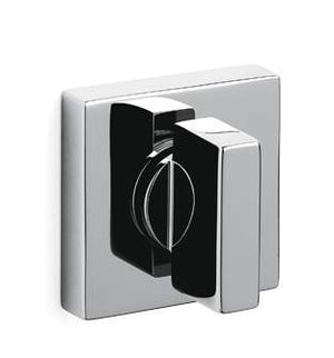 Chrome bathroom fixture on a white background