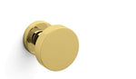 Gold door handle on a white background