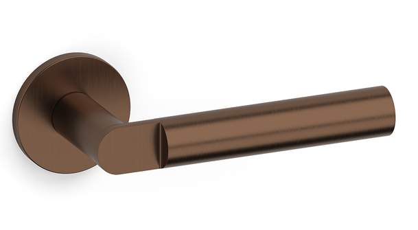 Bronze door handle on a white background