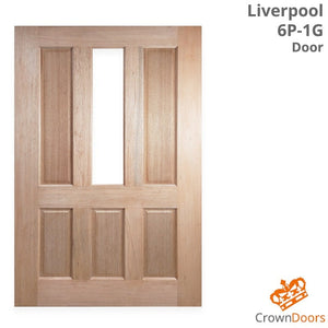 Liverpool 6P-1G Entrance Door - Decorative Glass