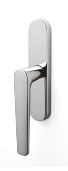 Modern door handle on a white background