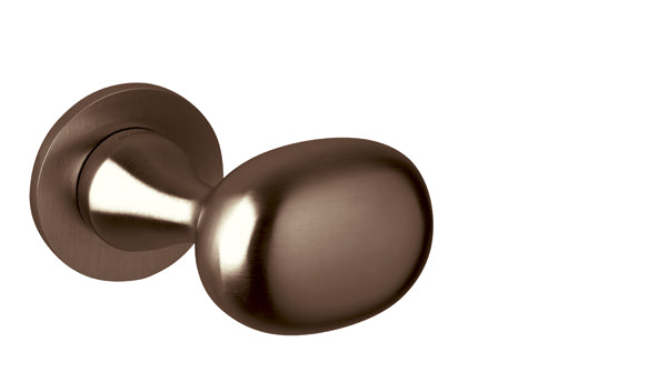 Bronze door handle on a white background