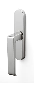 Modern door handle on a white background