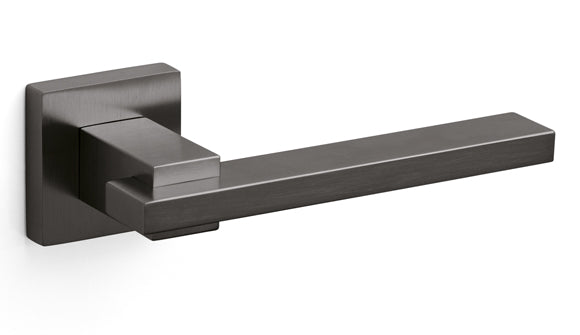 Modern door handle on a white background