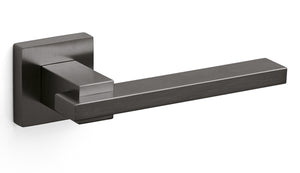 Modern door handle on a white background