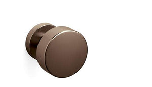 Bronze door handle on a white background