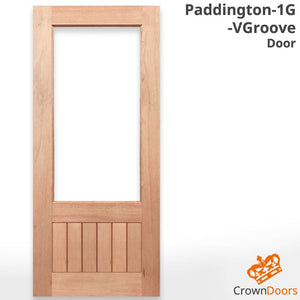 Paddington 1G-VGroove Internal Door - Unglazed