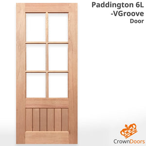 Paddington 6L-VGroove Internal Door - Unglazed