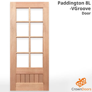 Paddington 8L-VGroove Internal Door - Unglazed
