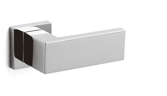 Chrome robe hook on a white background