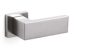 Metallic robe hook on a white background