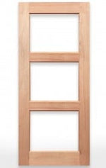 Wooden door with three panels labeled 'Regal 3G Door' by Crown Doors on a white background.