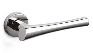 Chrome toilet paper holder on a white background