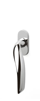 Modern door handle on a white background