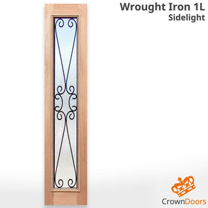 Wrought Iron-1 1L SL Obscure Entrance Door