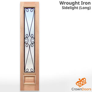 Wrought Iron-1 1L (Long) SL Obscure Entrance Door