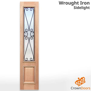 Wrought Iron-1 1L-Vgroove SL Obscure Entrance Door