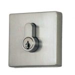 Square Double Cylinder Satin Chrome